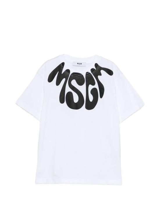 26SS [키즈] 엠에스지엠 티셔츠 S6MSJUTH222 001 01 BIANCO NERO