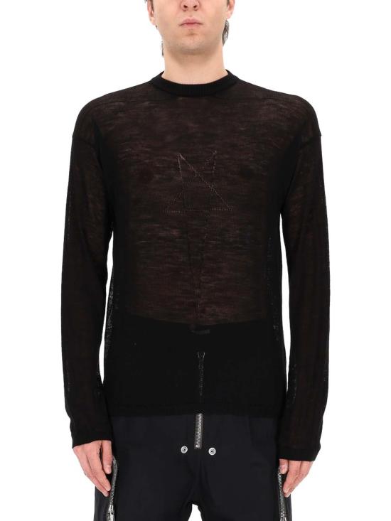 26SS 릭 오웬스 스웨터 RU01F2670KMP09 BLACK - RICK OWENS