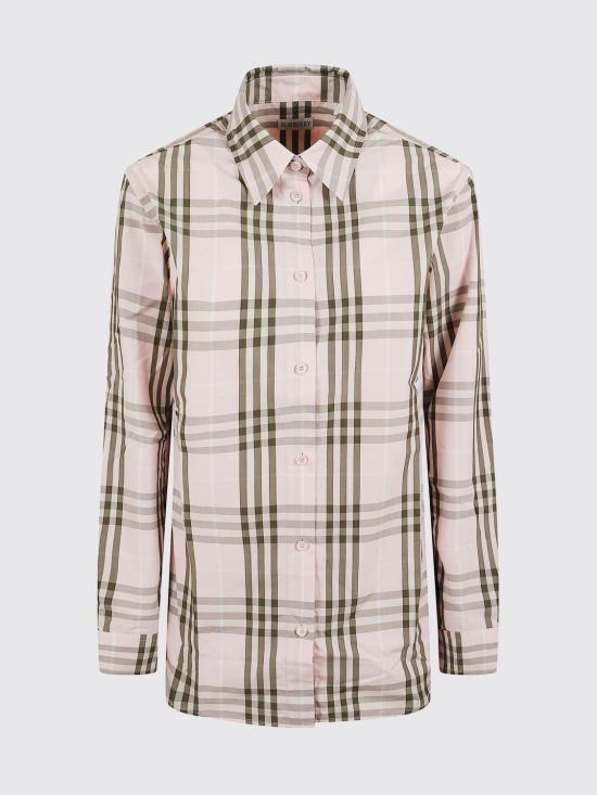 26FW 버버리 레귤러핏 체크 코튼 셔츠 8127212 Pink - BURBERRY