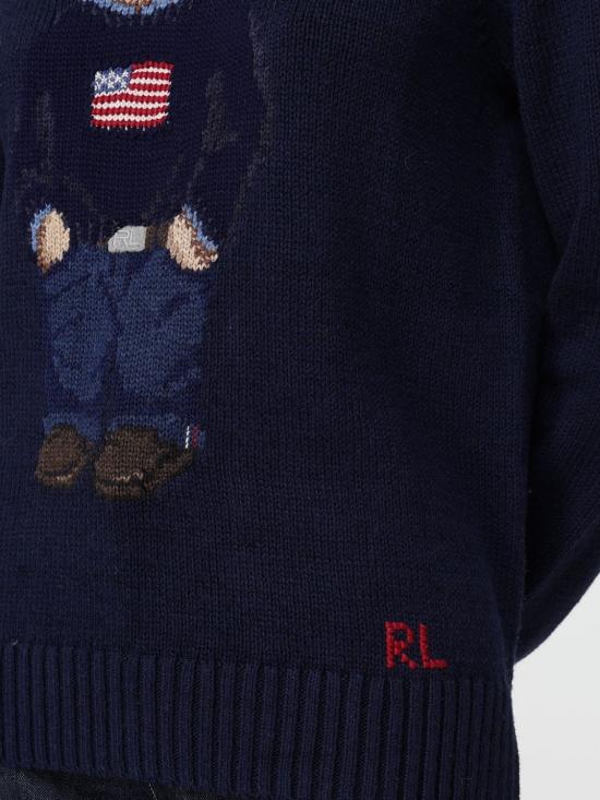26FW 폴로 랄프로렌 베어 코튼&린넨 니트 스웨터 211927070 001 Blue - POLO RALPH LAUREN