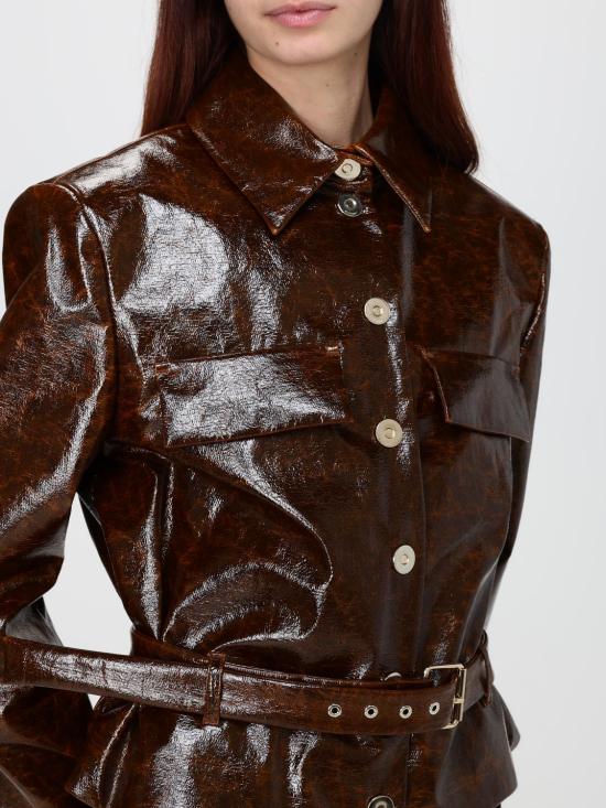 26FW 스포트막스 가죽 자켓 2622046051600 001 Burnt - SPORTMAX