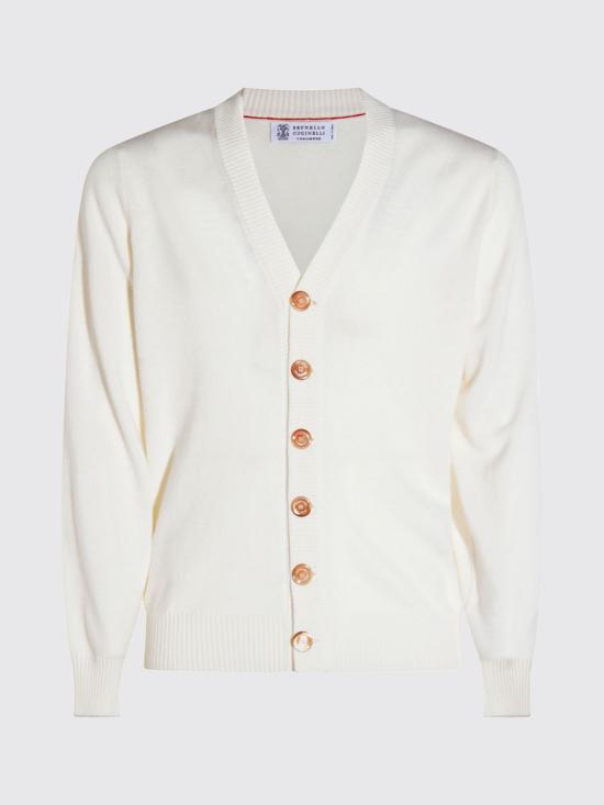 26FW 브루넬로 쿠치넬리 가디건 M22203806 CO312 White - BRUNELLO CUCINELLI