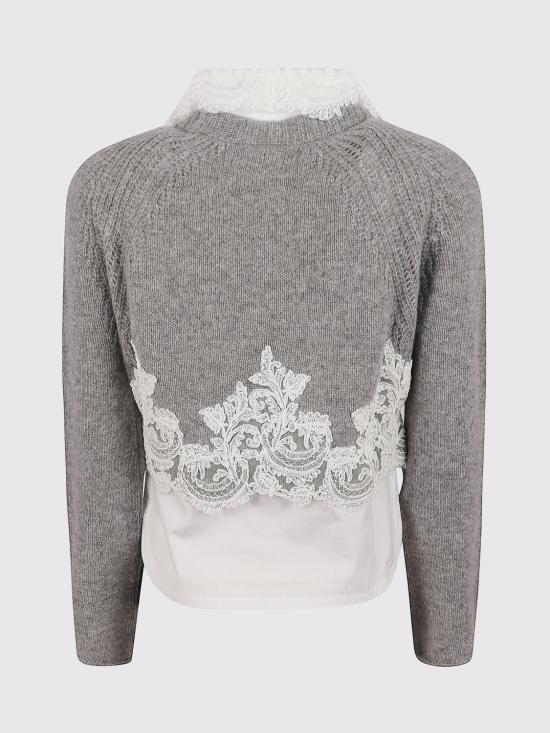 26FW 에르마노 설비노 스웨터 D495M319APPYI N1704 White - ERMANNO SCERVINO