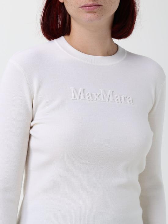 26FW 막스마라 만토 스웨터 2621366082600 001 White - MAX MARA