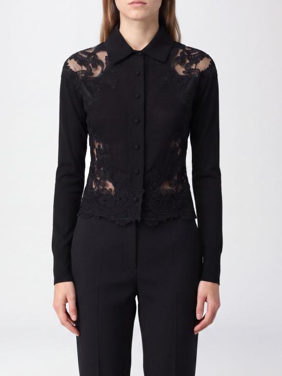26FW 에르마노 설비노 블라우스 D495K304APCTATL 95708 Black