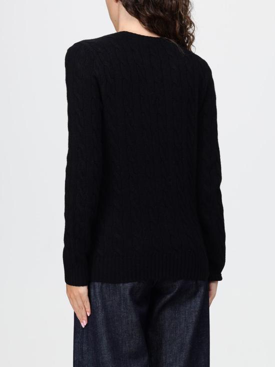 26FW 폴로 랄프로렌 폴로 자수 케이블 니트 스웨터 211971865 005 Black - POLO RALPH LAUREN