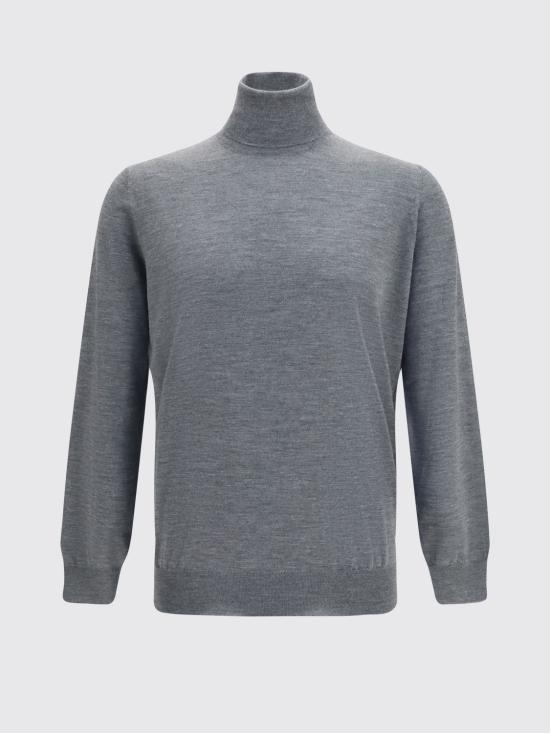 26FW 브루넬로 쿠치넬리 롤 넥 스웨터 M2400103 C079C Lead - BRUNELLO CUCINELLI