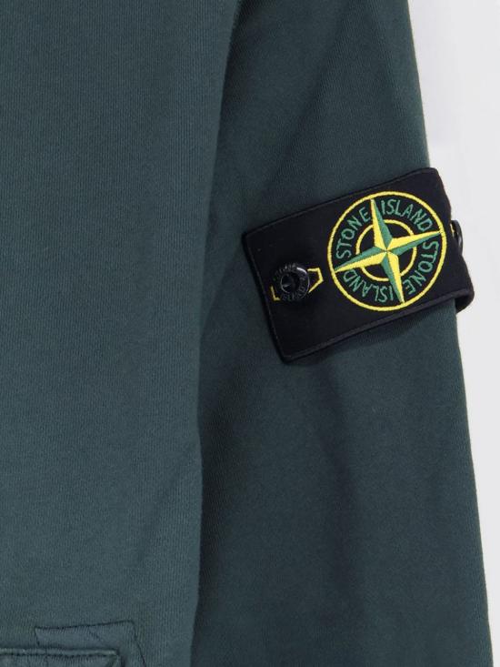 26FW 스톤 아일랜드 오가닉 코튼 플리스 레귤러 핏 후드 집업 6100061S0051 V005S Green - STONE ISLAND