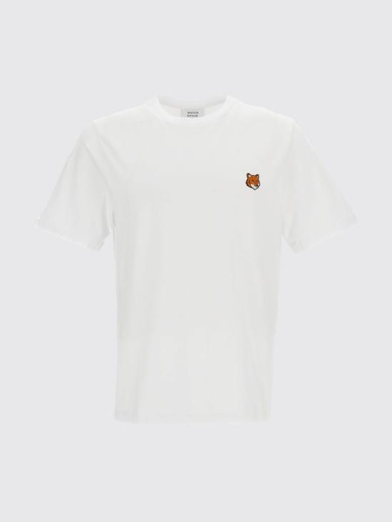 26FW 메종키츠네 폭스 헤드 레귤러 티셔츠 PM00107KJ7026 P100 White - MAISON KITSUNE