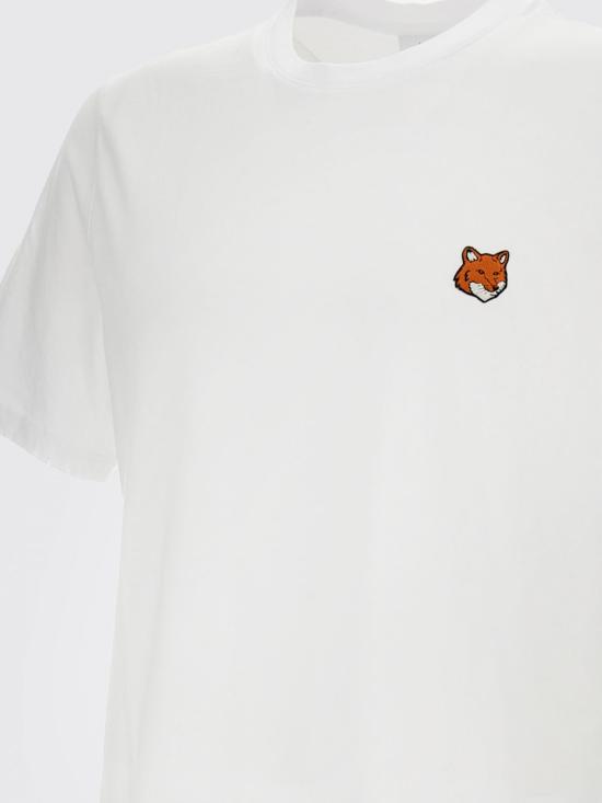 26FW 메종키츠네 폭스 헤드 레귤러 티셔츠 PM00107KJ7026 P100 White - MAISON KITSUNE