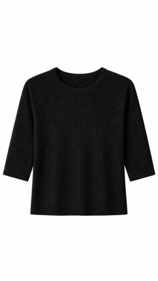  퍼펙트 화이트 티 긴팔 티셔츠 , 아멜리아  블랙 - PERFECT WHITE TEE