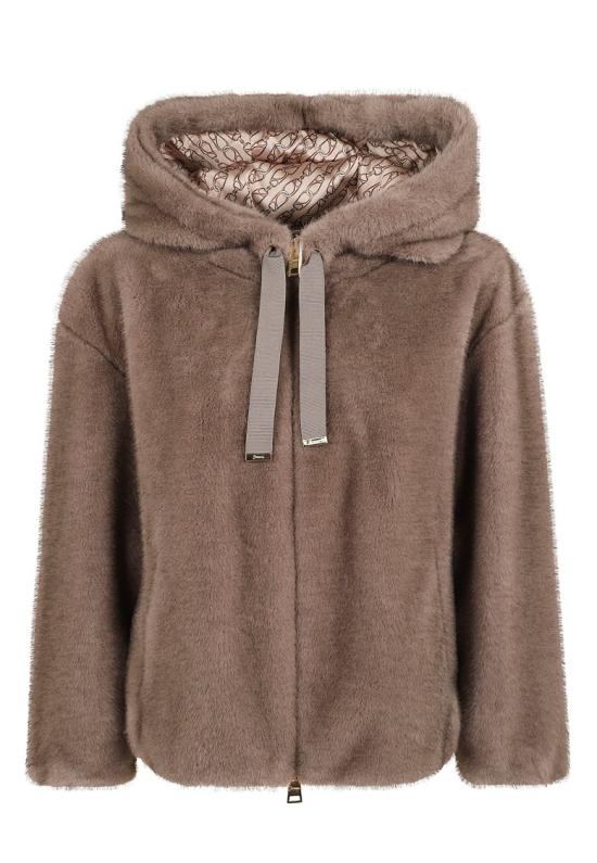 26FW 에르노 멜란지 얼터너티브 밍크 퍼 보머 자켓 GI000318D 12739 Brown