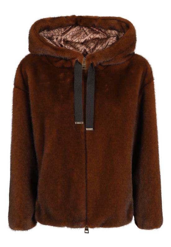 26FW 에르노 멜란지 얼터너티브 밍크 퍼 보머 자켓 GI000318D 12739 Brown