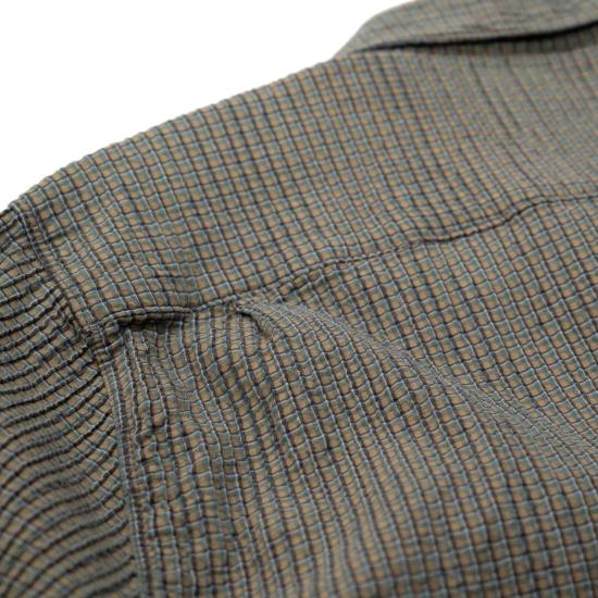  프리노트 클로스 셔츠 카유코스 시어서커  올리브 체크 - FREENOTE CLOTH