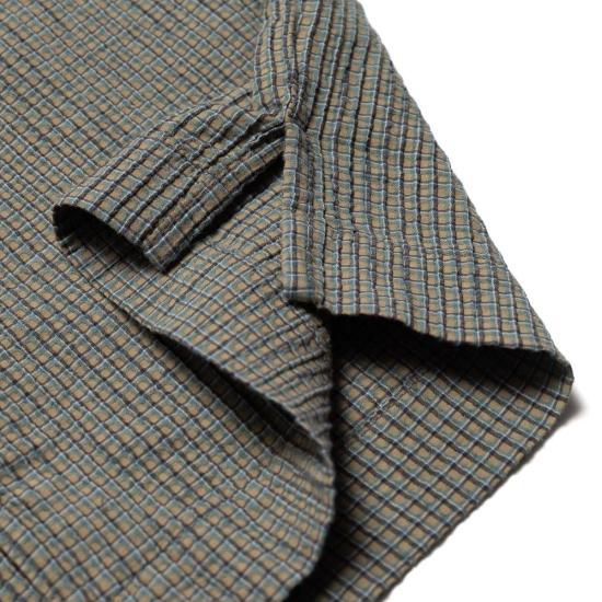  프리노트 클로스 셔츠 카유코스 시어서커  올리브 체크 - FREENOTE CLOTH