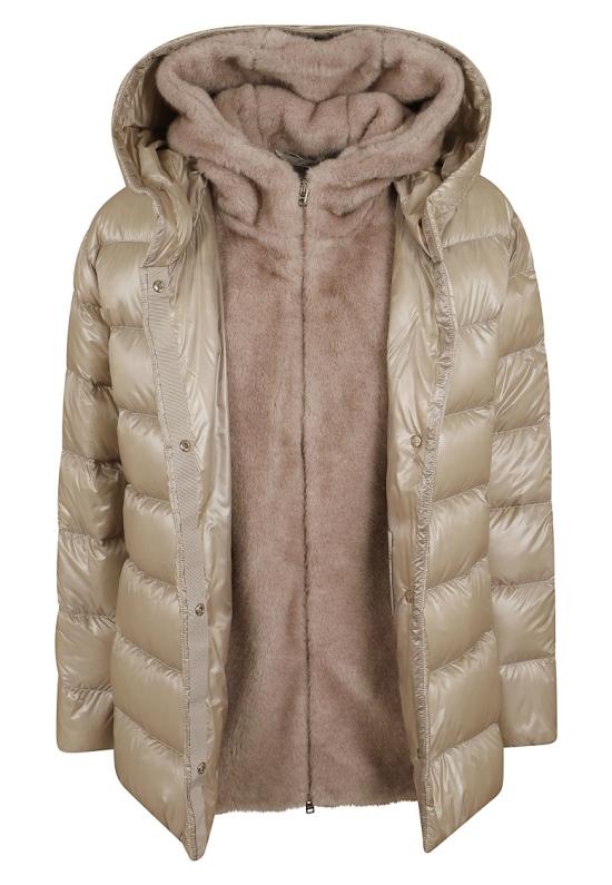 26FW 에르노 밍크 퍼 이펙트 파카 재킷 밍크 퍼 이펙트 파카 재킷 PI002312D 12017Z Neutrals