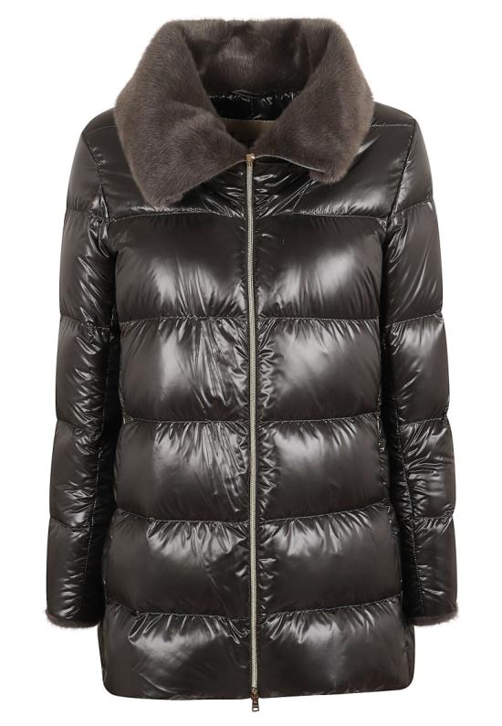 26FW 에르노 나일론 울트라라이트 레이디 얼터너티브 퍼 A-쉐입 자켓 PI002140D 12017Z Black