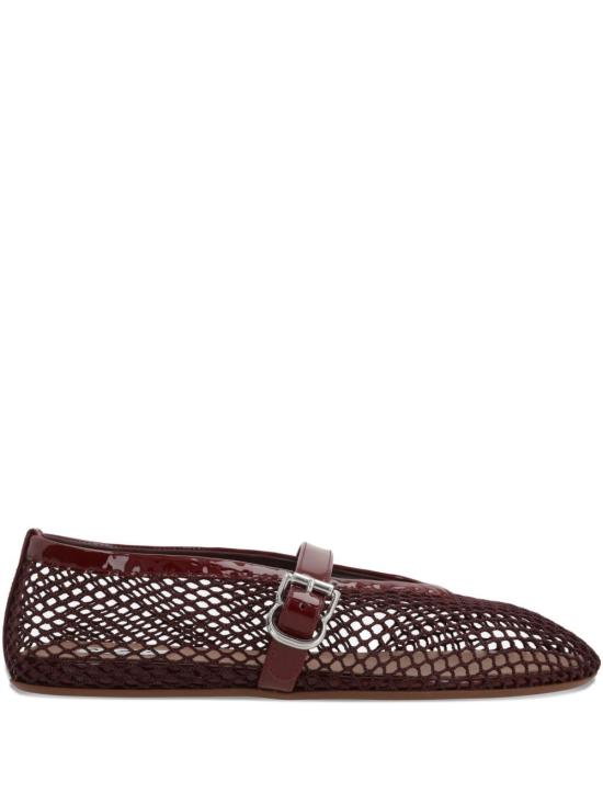 26FW 알라이아 피쉬넷 발레 플랫 AA3A029TK007 325 BORDEAUX