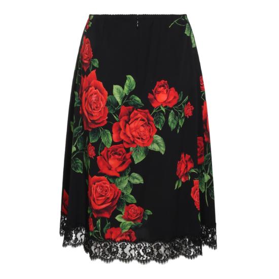 26FW 돌체앤가바나 미디 스커트 F4DE2TFSA9RHN6EJ Black - DOLCE & GABBANA