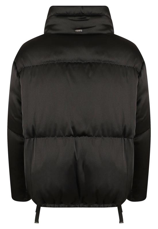 26FW 에르노 하이넥 새틴 숏 다운 자켓 하이넥 새틴 숏 다운 자켓 PI00186DR 12912 Black - HERNO