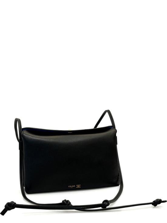 26FW 셀린느 트리오 플랩백 스무스 램스킨 10P86 2O8638NO BLACK