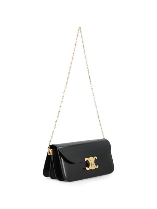 26FW 셀린느 샤이니 카프스킨 스몰 체인 트리옹프 백 L106X 3S5838NO BLACK - CELINE