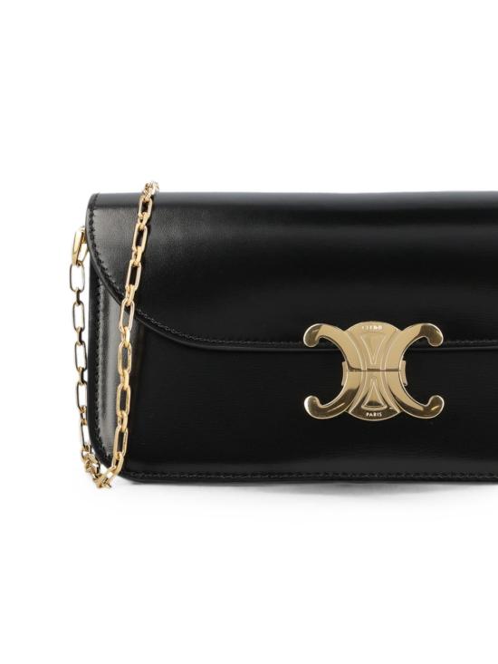 26FW 셀린느 샤이니 카프스킨 스몰 체인 트리옹프 백 L106X 3S5838NO BLACK - CELINE