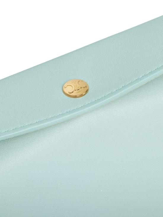 26FW 셀린느 트리오 플랩백 스무스 램스킨 10P86 2O86GJQ6 LIGHT BLUE - CELINE