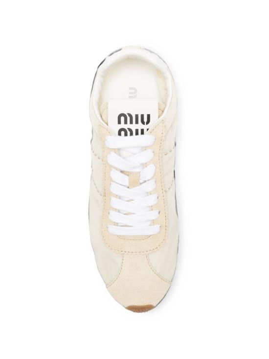 26FW 미우미우 플룸 블리치 스니커즈 5E114E D7CF021M ECRU - MIU MIU