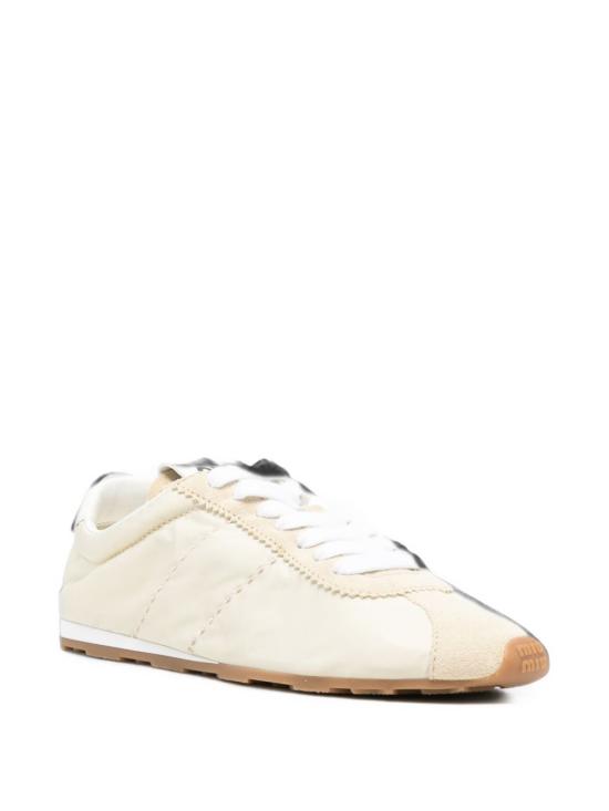 26FW 미우미우 플룸 블리치 스니커즈 5E114E D7CF021M ECRU - MIU MIU
