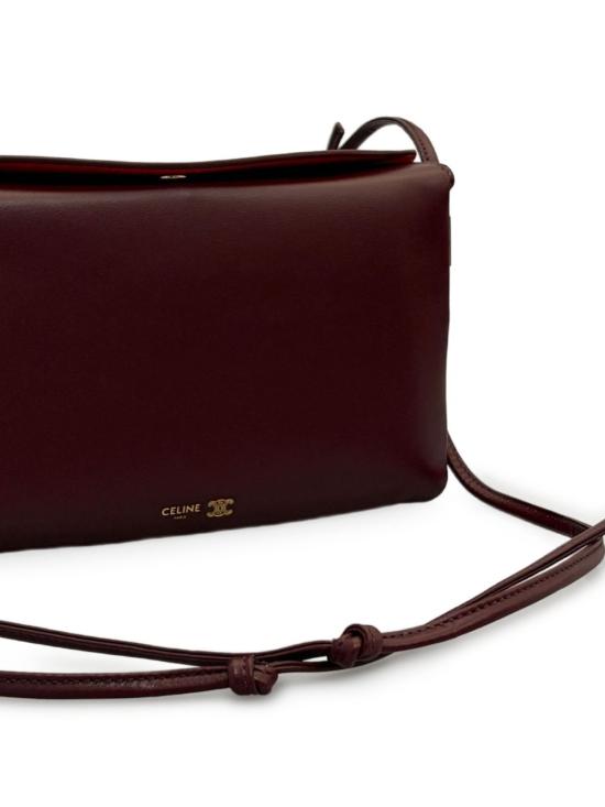 26FW 셀린느 트리오 플랩백 스무스 램스킨 10P862O86 28PO BORDEAUX - CELINE