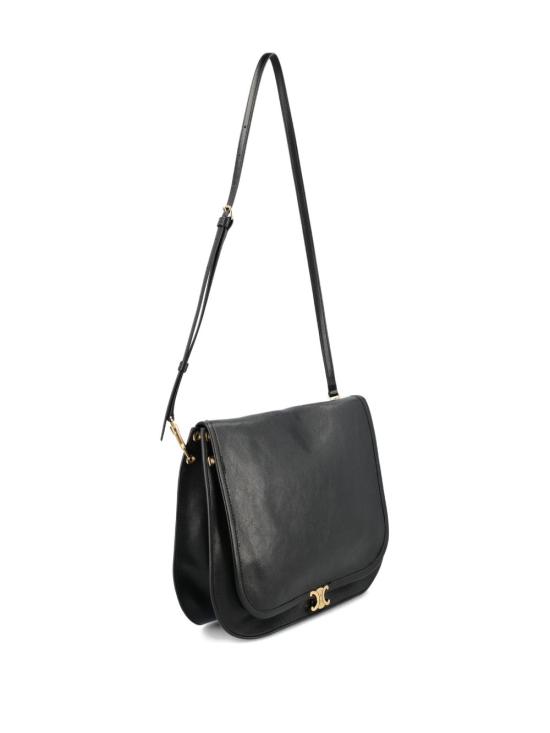 26FW 셀린느 소프트 트리옹프 베사체 서플 샤이니 램스킨 백 123632T88 38NO BLACK - CELINE