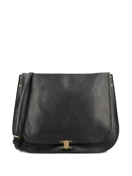 26FW 셀린느 소프트 트리옹프 베사체 서플 샤이니 램스킨 백 123632T88 38NO BLACK