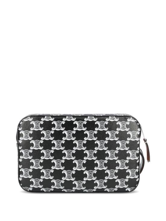 26FW 셀린느 트리옹프 캔버스 스트랩 파우치 L105B4K34 09BW BLACK - CELINE