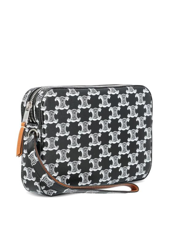 26FW 셀린느 트리옹프 캔버스 스트랩 파우치 L105B4K34 09BW BLACK - CELINE