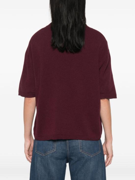 26FW 소프트 고트 반팔 티셔츠 2450112076 BORDEAUX - SOFT GOAT