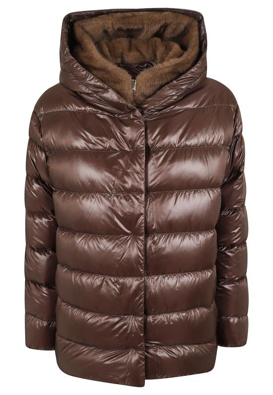 26FW 에르노 밍크 퍼 이펙트 파카 재킷 PI002312D 12017Z Brown - HERNO