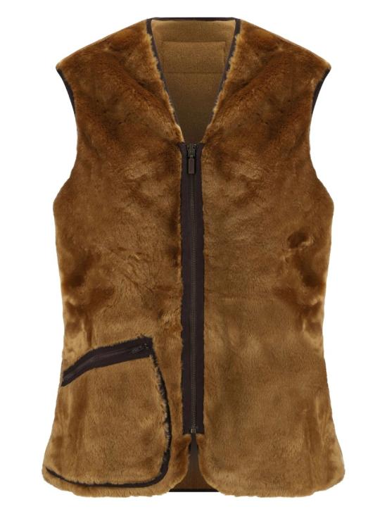 26FW 바버 웜 파일 웨이스트코트 집 인 라이너 MLI0004BR31 Brown - BARBOUR