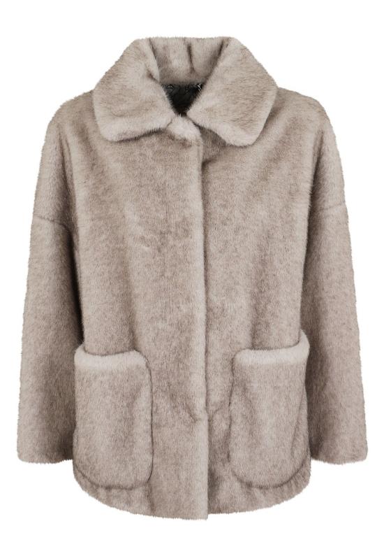 26FW 에르노 페이크 퍼 패치 포켓 코트 페이크 퍼 패치 포켓 코트 GC000600D 12739 Neutrals