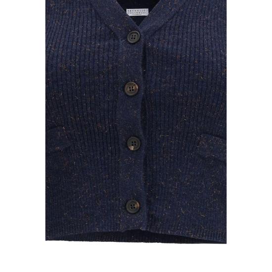 26SS 브루넬로 쿠치넬리 가디건 BRM9A822216C7186BB BLUE - BRUNELLO CUCINELLI