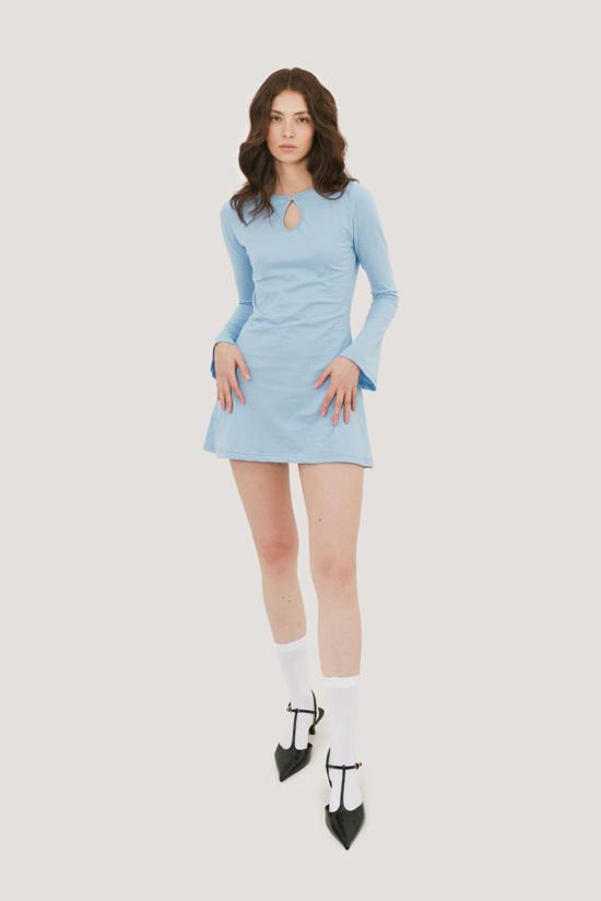  Mpaz Studio 숏 원피스 Lucia 키홀 롱 슬리브 미니 드레스 - OTHER BRANDS