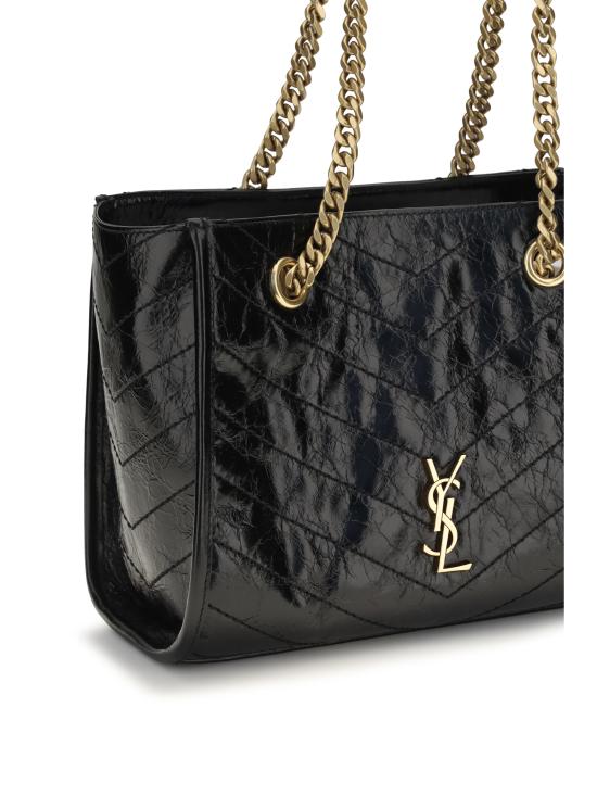 26FW 생로랑 니키 스몰 쇼핑백 8726800EN07 1000 BLACK - SAINT LAURENT