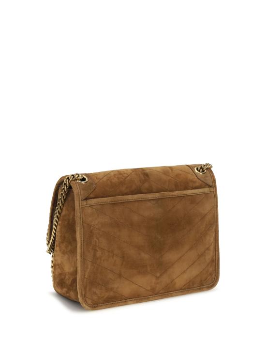 26FW 생로랑 니키 미디움 스웨이드 숄더백 6331841U807 2916 BROWN - SAINT LAURENT