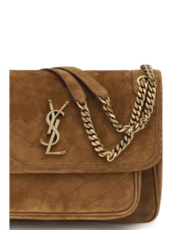 26FW 생로랑 니키 미디움 스웨이드 숄더백 6331841U807 2916 BROWN - SAINT LAURENT