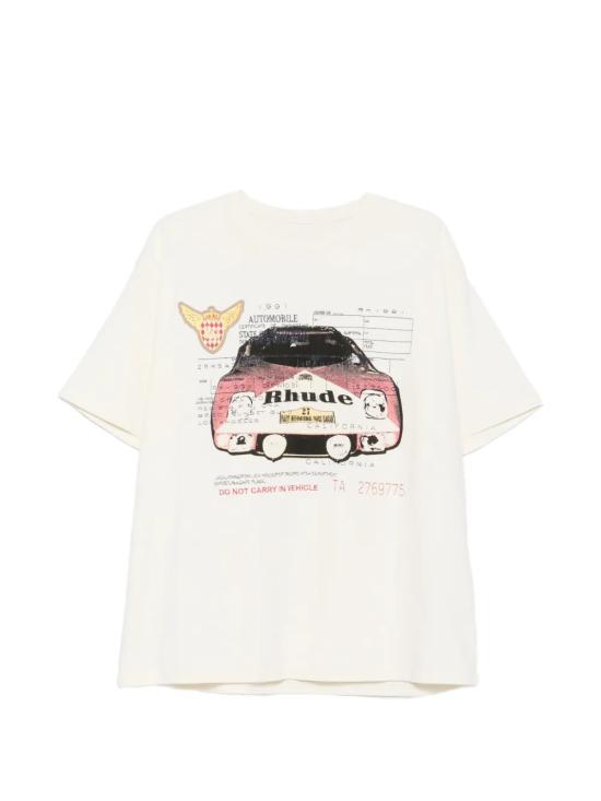 26FW 루드 반팔 티셔츠 RHPF26TT07012 3160 VINTAGE WHITE BLACK RED