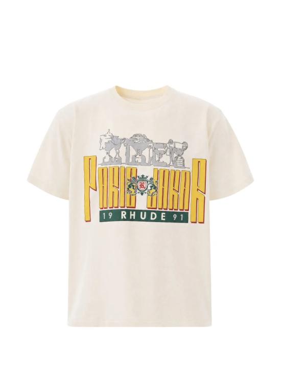 26FW 루드 반팔 티셔츠 RHPF26TT10012 6506 VINTAGE WHITE YELLOW GREEN