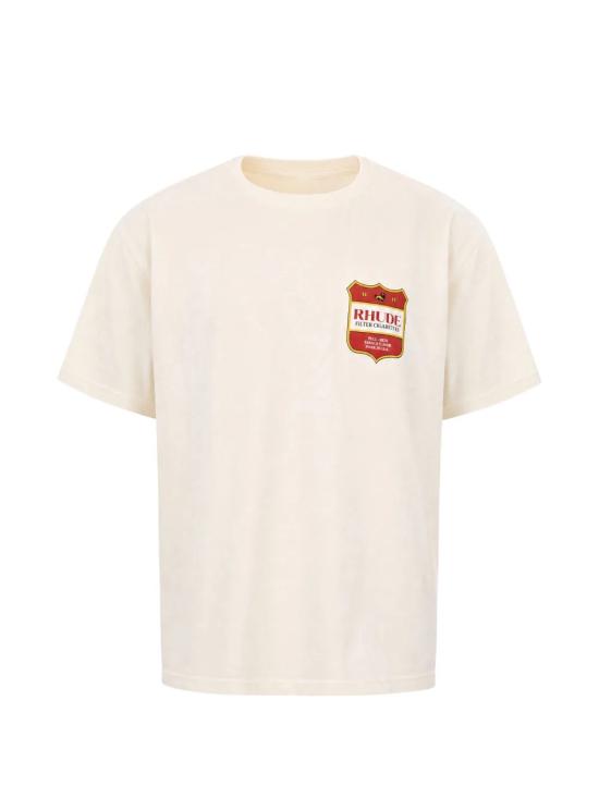 26FW 루드 반팔 티셔츠 RHPF26TT01012 6498 VINTAGE WHITE RED YELLOW