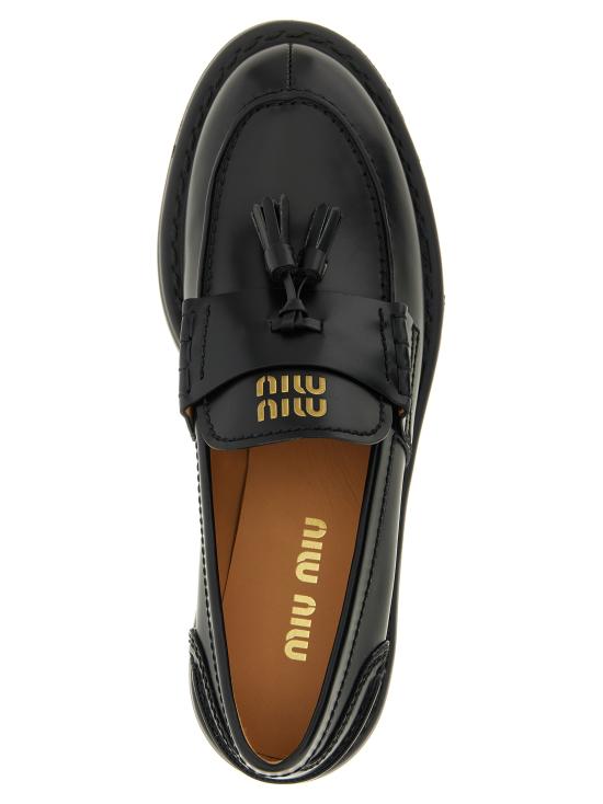 26FW 미우미우 로퍼 5D743EF055B4LF0002 Black - MIU MIU