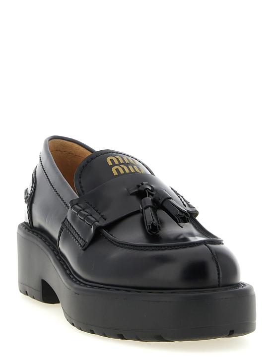 26FW 미우미우 로퍼 5D743EF055B4LF0002 Black - MIU MIU