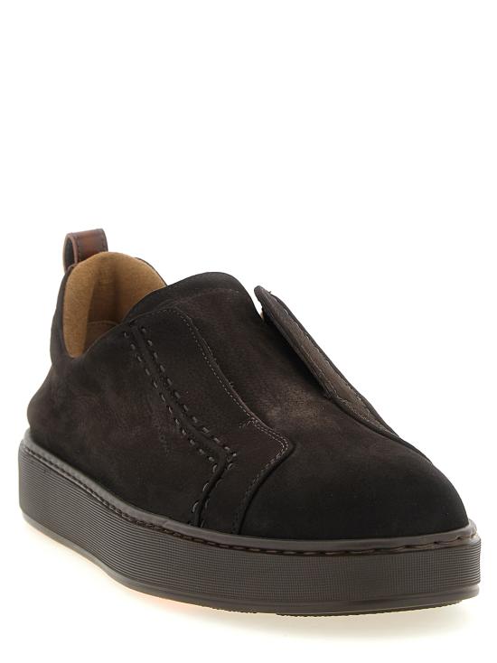 26FW 산토니 스니커즈 MBCD22222SMOKEMUT60T60 Brown - SANTONI